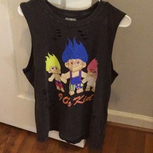 Graphic Trolls tank top, medium.